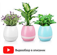 Музыкальная колонка (цветочный горшок) с Bluetooth Smart Music Flowerpot с подсветкой