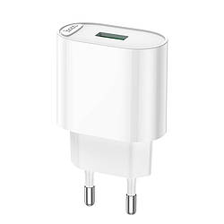 Адаптер мережевий Hoco C109A USB, QC, білий