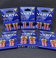 Батарейки Varta LongLife Max Power AA ААА BL24 1,5V лот 3+3