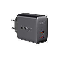 Адаптер мережевий ACEFAST A9 |2Type-C, 40W/3A, PD/QC|