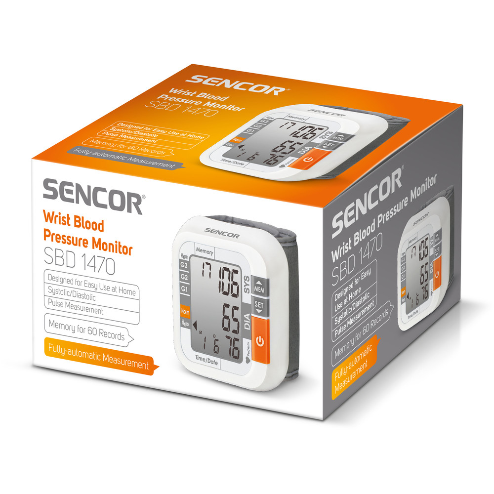Тонометр автоматический электронный на запястье для измерения давления Sencor SBD 1470 с дисплеем - фото 2 - id-p1850879130