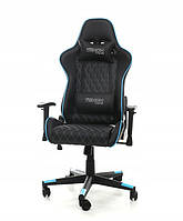 Геймерское кресло Venom Chairs VER 7.1 Черное с голубыми вставками