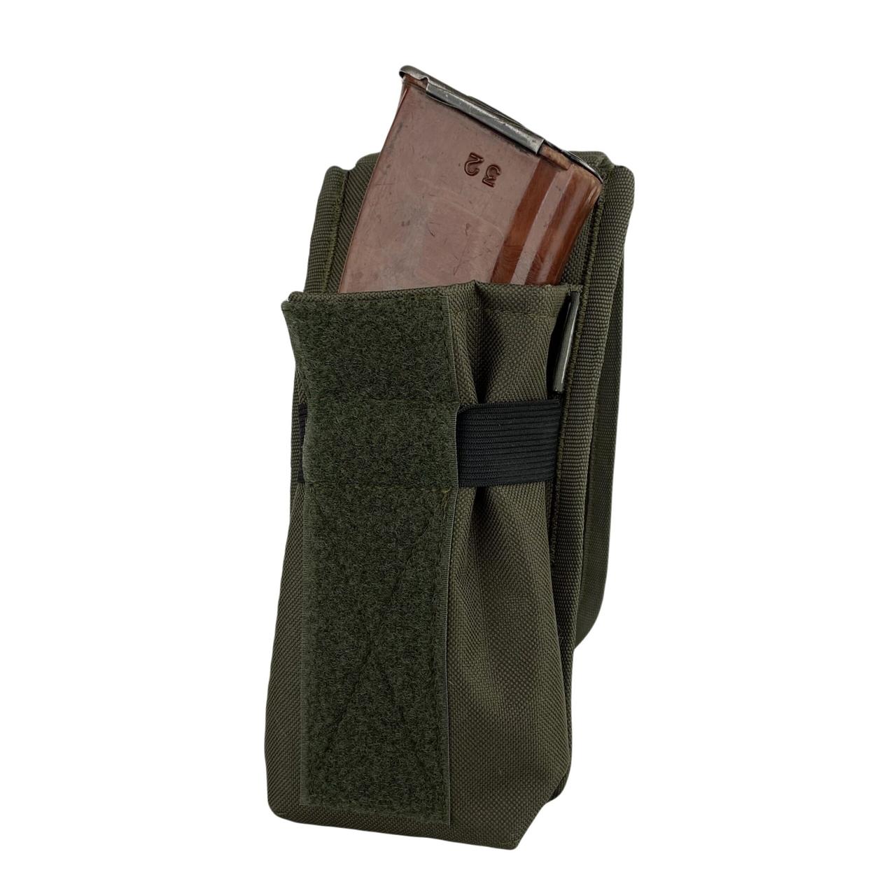 Підсумок закритий одинарний для 2-х магазинів АК ТТХ MS Cordura 500D Олива
