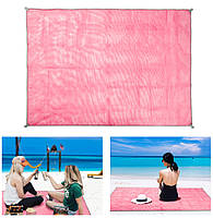 Коврик-подстилка для пикника или моря анти-песок Sand Free Mat 200x200 мм Розовый