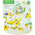 Слинявчик Еко Пупс Eco Cotton Premium 2 непромокальний з кишенею Банани (EPB-009)