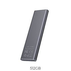 Внешний накопитель SSD Type-C HOCO UD7 512GB, серый