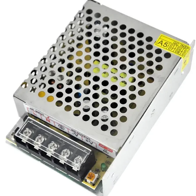 Блок живлення 12V, 60W, 5А, металевий корпус, IP20, S-60-12