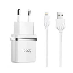 Адаптер мережевий Hoco Lightning cable C11 |1USB, 1А|