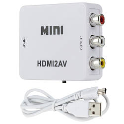 Конвертер HDMI to AV (RCA), 1080P / Перехідник-перетворювач відеосигналу / Відеоконвертер