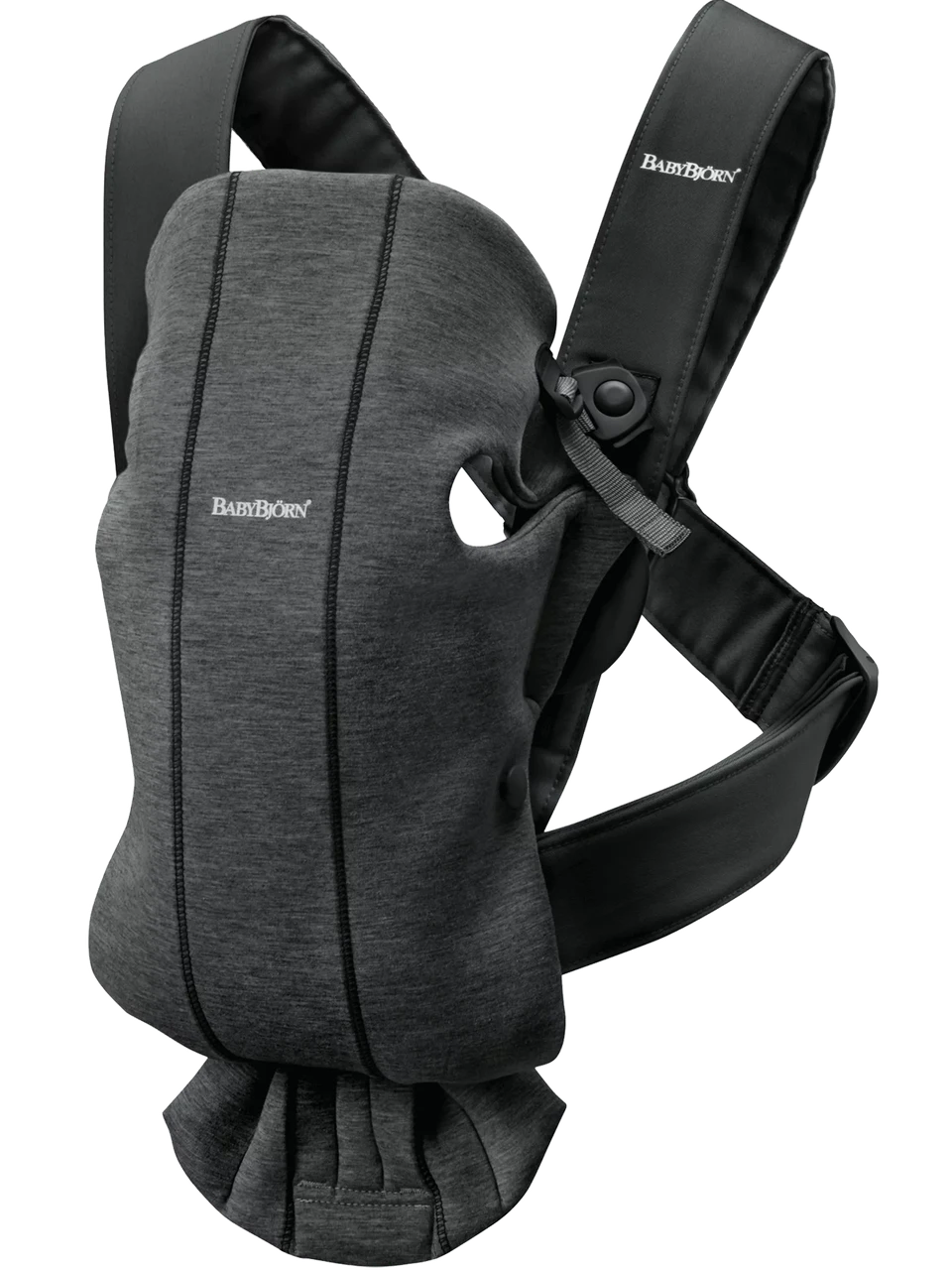 BabyBjorn - Рюкзак-кенгуру Baby Carrier Mini 3D Jersey, Charcoal Grey (чорно-сірий)