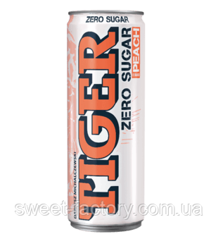Енергетик Tiger Energy Drink Peach без цукру 250ml, фото 1