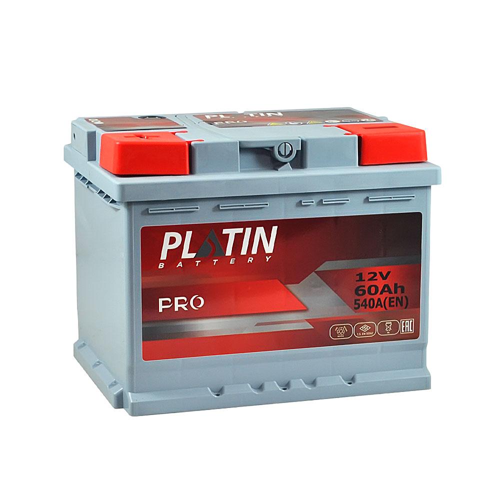 Автомобільний акумулятор      PLATIN Pro MF (L2) 60Ah 540A L+