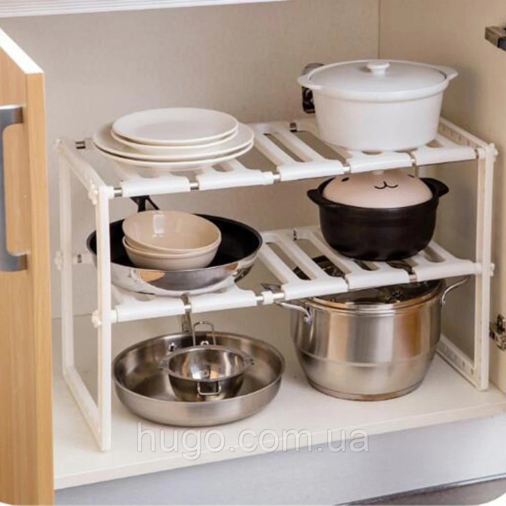 Купить Регулируемая кухонная полка для хранения 38-70 см KITCHEN RACK ...
