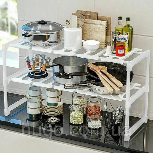Регулируемая кухонная полка для посуды 38-70 см KITCHEN RACK ...