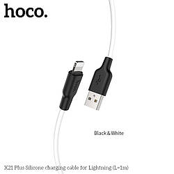 Кабель Hoco Lightning Silicone X21 Plus |1m, 2.4A|