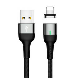 Кабель Usams Lightning Aluminum Alloy Магнітний US-SJ326 U28 |1m, 2.4A|