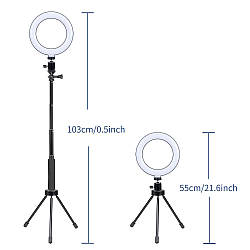 Тримач з кільцевим освітленням Bluetooth 6" MY100 (Kit3) |12cm Stand, 83cm Selfie Stick, USB Power