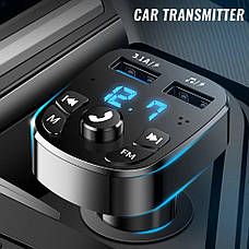 FM Модулятор Car Bluetooth Handsfree USB 3.1A, фото 3