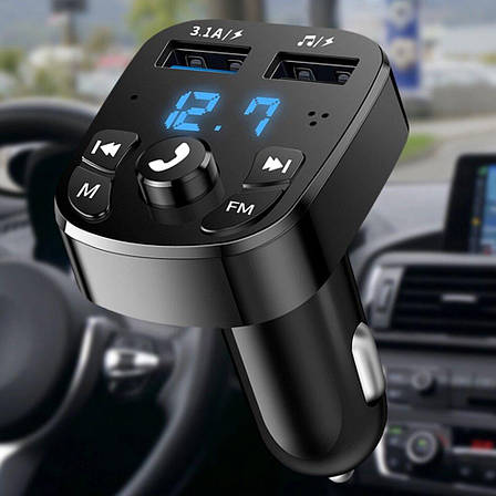 FM Модулятор Car Bluetooth Handsfree USB 3.1A, фото 1