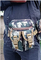 Сумка тактична на пояс, воєнна поясна сумка (камуфляж)
