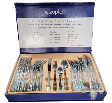 Набір столових приладів з 24 предметів Zepter ZPT-1001 набір кухонного приладдя ложки, виделки (вилки), ножі