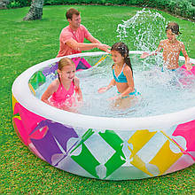 Басейн надувний круглий 229х57 см для дітей і всієї родини Intex 56494 Колесо, 772л, Інтенекс