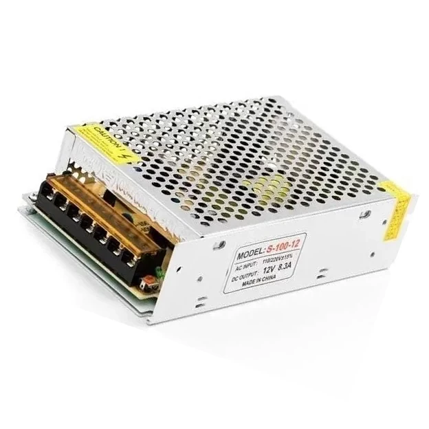 Блок живлення 12V, 100W, 8.5А, металевий корпус, IP20, S-100-12