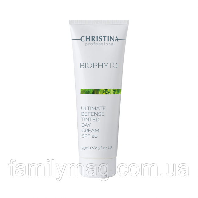 Денний крем «Абсолютний захист» SPF 20 з тоном Ultimate Defense Tinted Day Cream Bio Phyto Christina 75 мл