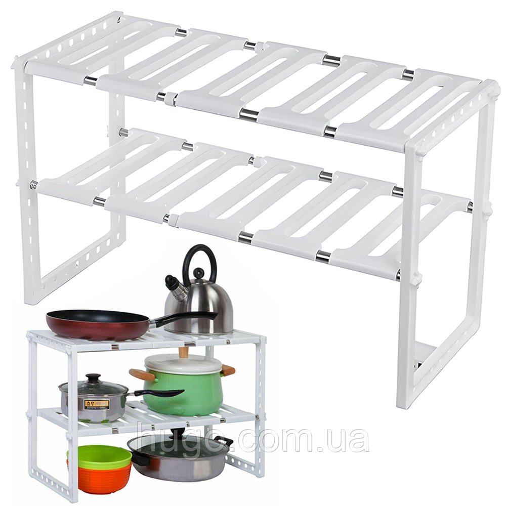 Регулируемая кухонная полка для посуды 38-70 см KITCHEN RACK ...