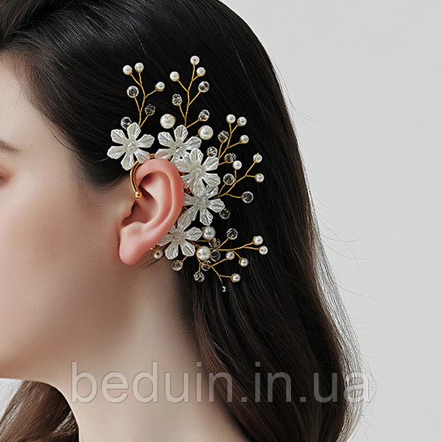 Ніжна Моносережка Весільний Каф "Перлинна Пристрасть" Aushal JEWELRY