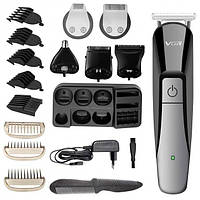Триммер для стрижки волос и бороды профессиональный аккумуляторный беспроводной VGR V-012 6в1, SL, Хорошее