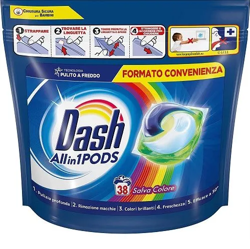 Капсули для прання Dash All in 1 Pods Color, 38 штук 01443-6, фото 1