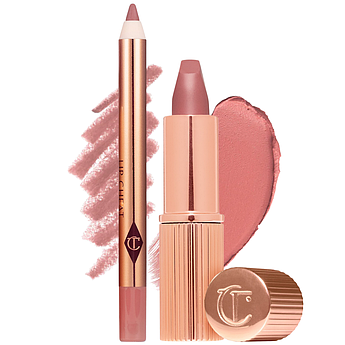 Олівець для губ + помада Charlotte Tilbury Mini Pillow Talk Lipstick & Liner Set 0.8 г + 1.5 г