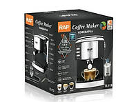 Кофемашина полуавтоматическая с капучинатором RAF R113 15 Bar 850 Вт Espresso Coffee Maker на 2 чашки, SL1,