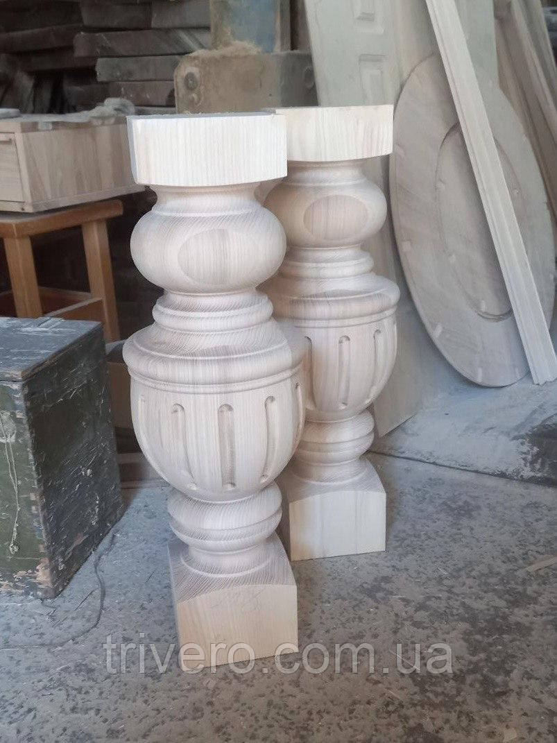 Меблеві ніжки і опори дерев'яні для столу великого діаметру H.650 D.220 / Високі - 41, фото 1