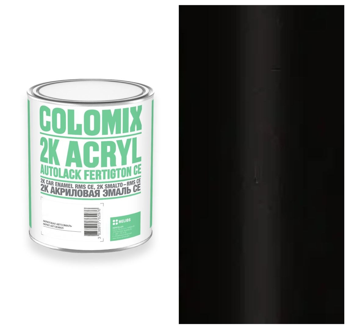 Автомобільна акрилова фарба Colomix 800мл 601 чорна, фото 1
