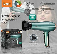 Мощный профессиональный фен для волос RAF R409G 2200 W, SP1, Хорошего качества, Фен для сушки и укладки волос