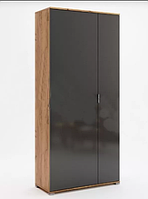 Шафа з ДСП в передпокій/спальню/вітальню/дитячу 2дв. Луна Без Дзеркал Дуб Крафт / Мат Лава Миро-Марк