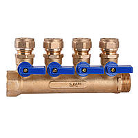 Колектор CRISTAL 3/4х16 "4-ої з перекриванням (NM-1018) Baumar - Порадуй Себе