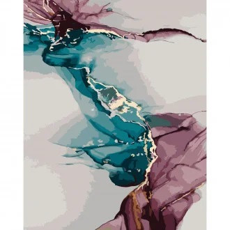 KMSY6795 Картина за номерами Акварельна абстракція Strateg з лаком і рівнем розміром 40х50 см