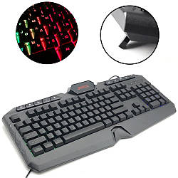 Клавіатура з підсвідкою JEDEL K504, USB, LED / Геймерська клавіатура комп'ютерна дротова