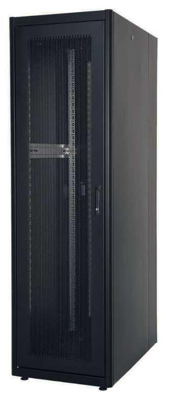 Підлогова серверна шафа Lande Basic 42U 600x1000 мм перфоровані двері Чорний