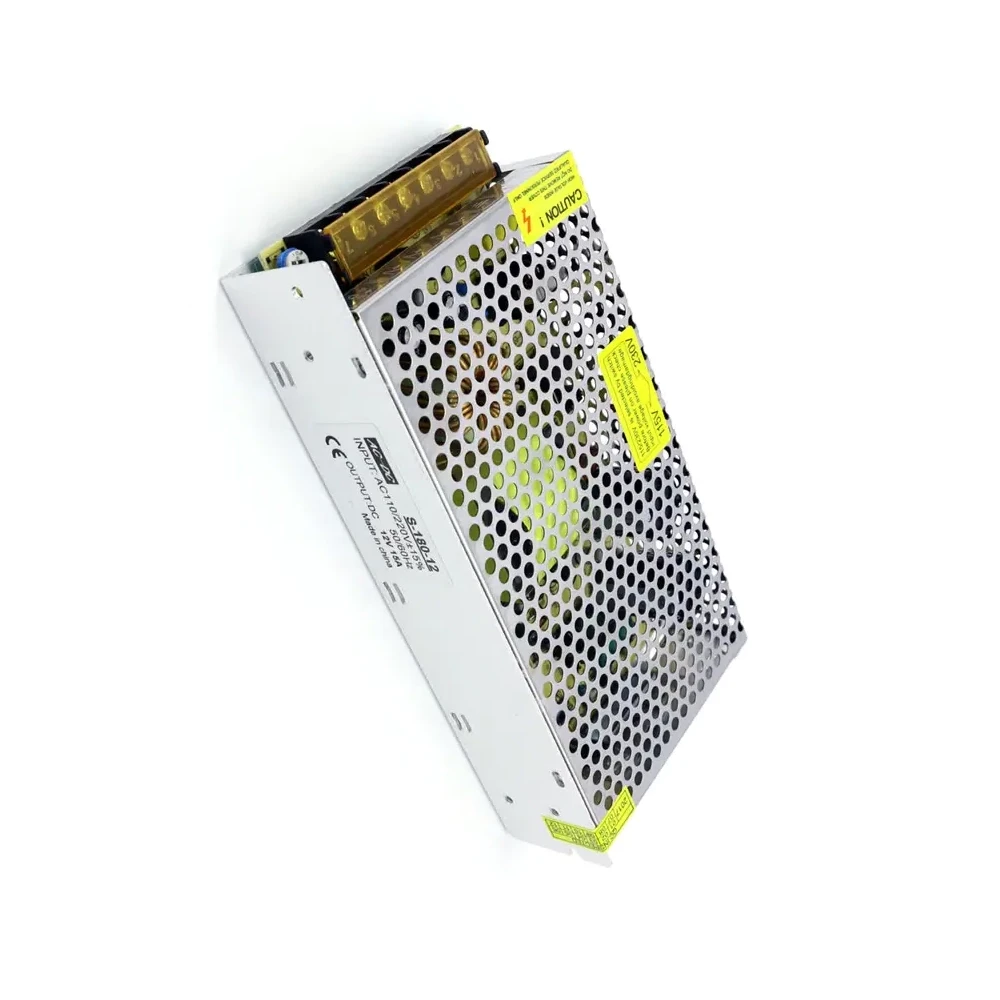 Блок живлення 12V, 180W, 15А, металевий корпус, IP20, S-120-12