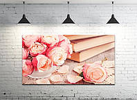 Картина на полотні на стіну для інтер`єру/спальні/прихожої DK Троянди 50х100 см (DKP50100-c725)