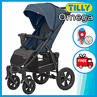 Коляска прогулочная Tilly Omega T-1611 (чехол на ножки, дождевик, москитная сетка, гелевые колеса)