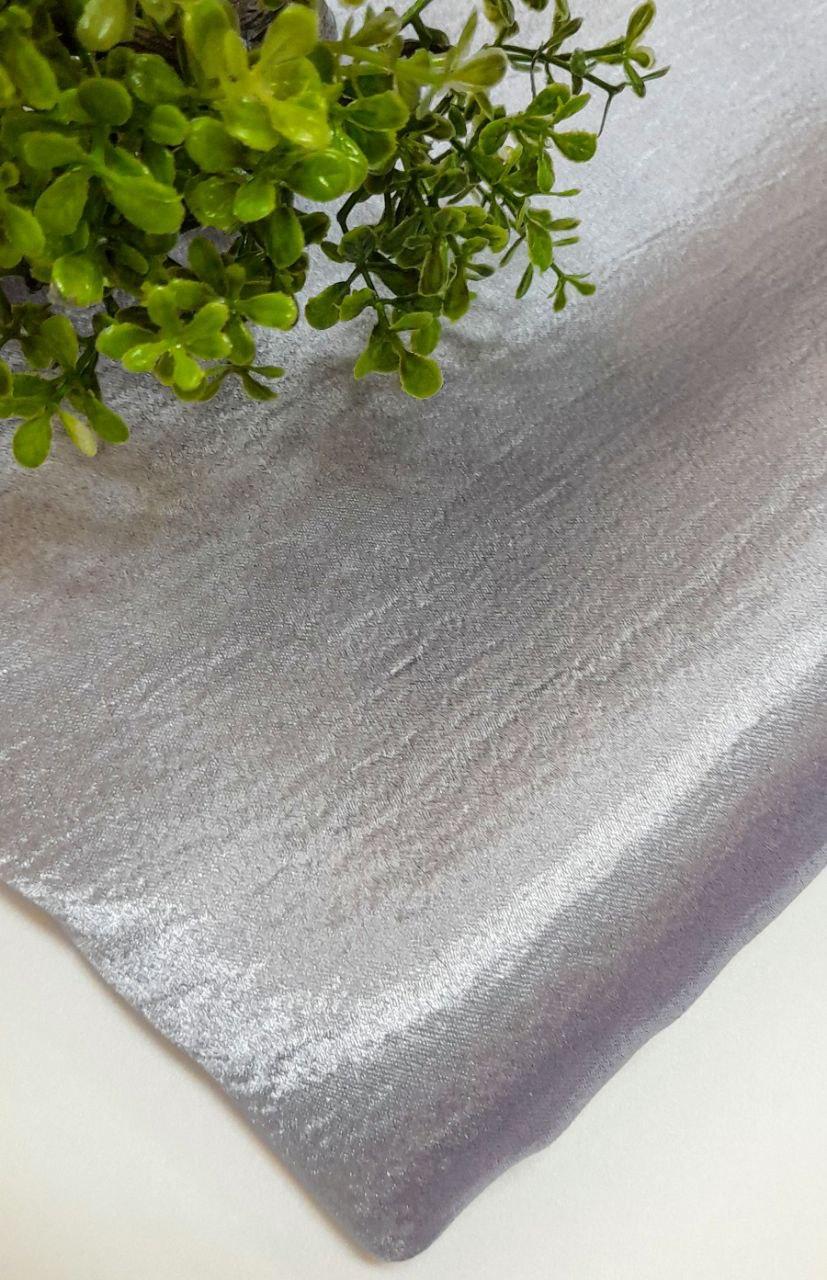 Відріз атлас стрейч креш сірий 1,8м, фото 1