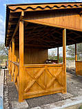 Дерев'яна закрита альтанка 6 на 4 м, розбірна (на 20-24 осіб) "Хістон", фото 5