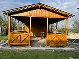 Дерев'яна закрита альтанка 6 на 4 м, розбірна (на 20-24 осіб) "Хістон", фото 2