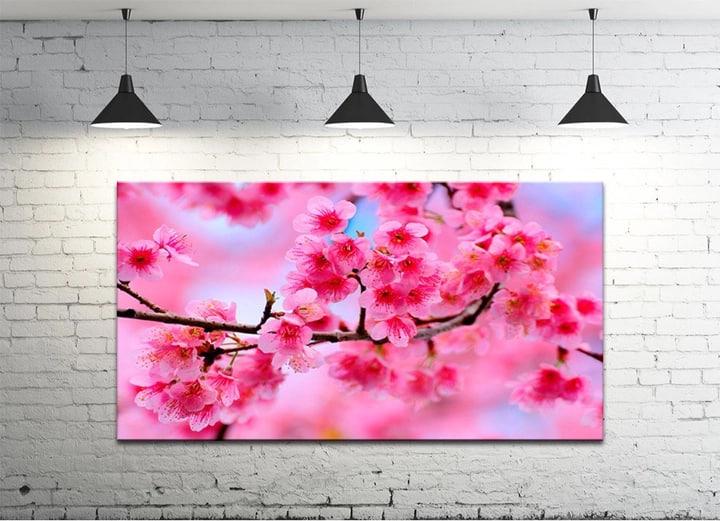 Картина на полотні на стіну для інтер`єру/спальні/прихожої DK Квітуча сакура 50х100 см (DKP50100-c162)