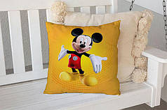 Декоративна подушка 45х45 см, «Mickey Mouse yellow»